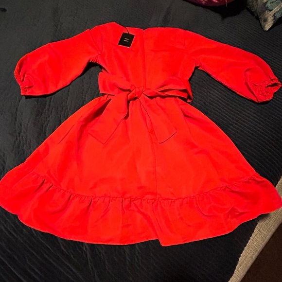 Code Mode Red Ruffle Mini Dress | Size: Small - Picture 4 of 7